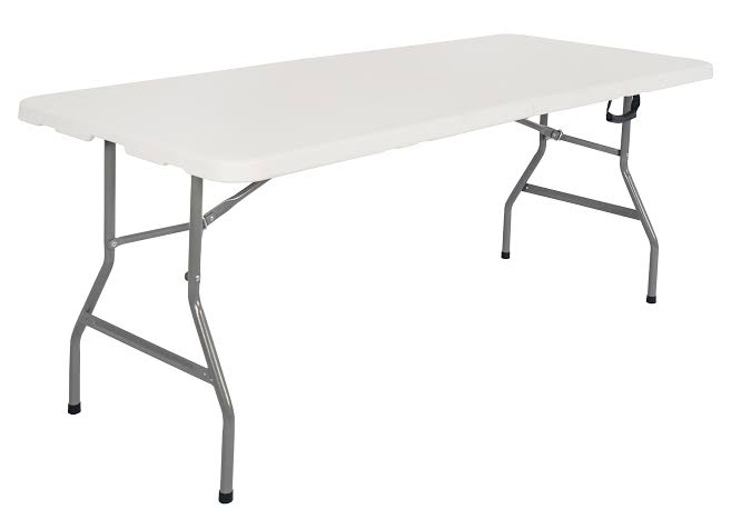 6-Foot White Folding Table for rent in San Francisco